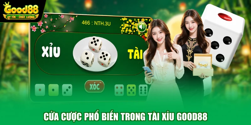 Cửa cược phổ biến trong tài xỉu Good88